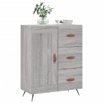 Credenza Grigio Sonoma 69,5x34x90 cm in Legno Multistrato