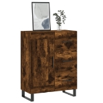 Credenza Rovere Fumo 69,5x34x90 cm in Legno Multistrato