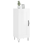 Credenza Bianco Lucido 34,5x34x90 cm in Legno Multistrato