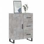 Credenza Grigio Cemento 69,5x34x90 cm in Legno Multistrato