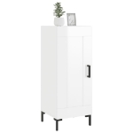 Credenza Bianco Lucido 34,5x34x90 cm in Legno Multistrato