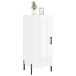 Credenza Bianco Lucido 34,5x34x90 cm in Legno Multistrato