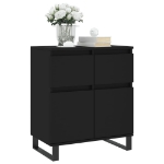 Credenza Nero 60x35x70 cm in Legno Multistrato