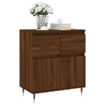 Credenza Rovere Marrone 60x35x70 cm in Legno Multistrato