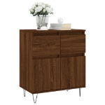 Credenza Rovere Marrone 60x35x70 cm in Legno Multistrato