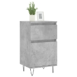 Credenza Grigio Cemento 40x35x70 cm in Legno Multistrato