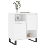 Credenza Bianco Lucido 60x35x70 cm in Legno Multistrato