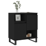 Credenza Nero 60x35x70 cm in Legno Multistrato