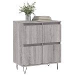 Credenza Grigio Sonoma 60x35x70 cm in Legno Multistrato