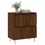 Credenza Rovere Marrone 60x35x70 cm in Legno Multistrato