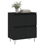 Credenza Nero 60x35x70 cm in Legno Multistrato