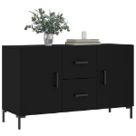 Credenza Nera 100x36x60 cm in Legno Multistrato