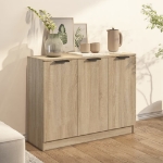 Credenza Rovere Sonoma 90,5x30x70 cm in Legno Multistrato