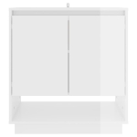 Credenza Bianco Lucido 70x41x75 cm in Truciolato