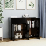 Credenza Nera 88x30x70 cm in Truciolato