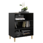 Credenza Nero Lucido 57x35x70 cm in Truciolato