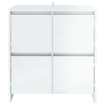 Credenze 2 pz Bianco Lucido 70x41x75 cm in Truciolato