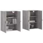 Mobili a Parete 2 pz Grigio Sonoma 69,5x34x90 cm