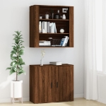 Credenza Rovere Marrone in Legno Multistrato