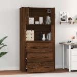 Credenza Rovere Marrone in Legno Multistrato