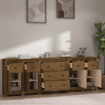 Credenza Miele 230x35x80 cm in Legno Massello di Pino