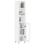 Credenza 34,5x34x180 cm in Legno Multistrato Bianco Lucido