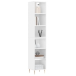 Credenza 34,5x32,5x180 cm in Legno Multistrato Bianco Lucido