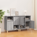 Credenze 2pz Grigio Sonoma 60x35x70 cm in Legno Multistrato