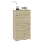 Credenza con 6 Cassetti Rovere Sonoma 50x34x96 cm in Truciolato