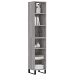 Credenza Grigio Sonoma 34,5x32,5x180 cm in Legno Multistrato