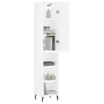 Credenza 34,5x34x180 cm in Legno Multistrato Bianco Lucido