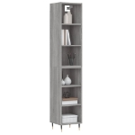 Credenza Grigio Sonoma 34,5x32,5x180 cm in Legno Multistrato