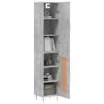 Credenza Grigio Cemento 34,5x34x180 cm in Legno Multistrato