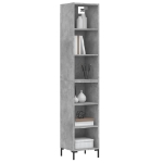 Credenza Grigio Cemento 34,5x32,5x180 cm in Legno Multistrato