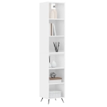 Credenza 34,5x32,5x180 cm in Legno Multistrato Bianco Lucido