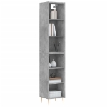 Credenza Grigio Cemento 34,5x32,5x180 cm in Legno Multistrato