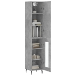 Credenza Grigio Cemento 34,5x34x180 cm in Legno Multistrato