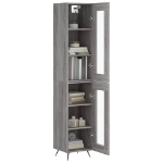 Credenza Grigio Sonoma 34,5x34x180 cm in Legno Multistrato