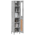 Credenza Grigio Cemento 34,5x34x180 cm in Legno Multistrato