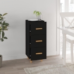 Credenza Nero 34,5x34x90 cm in Legno Multistrato