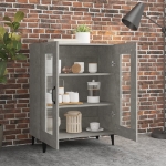 Credenza Grigio Cemento 69,5x34x90 cm in Legno Multistrato