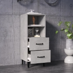 Credenza Grigio Cemento 34,5x34x90 cm in Legno Multistrato