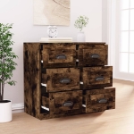 Credenza Rovere Fumo 70x35,5x67,5 cm in Legno Multistrato