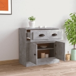 Credenza Grigio Cemento 70x35,5x67,5 cm in Legno Multistrato