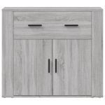 Credenza Grigio Sonoma 80x33x70 cm in Legno Multistrato