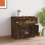 Credenza Rovere Fumo 70x35,5x67,5 cm in Legno Multistrato