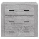 Credenza Grigio Sonoma 80x33x70 cm in Legno Multistrato