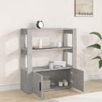 Credenza Grigio Cemento 80x30x90 cm in Legno Multistrato