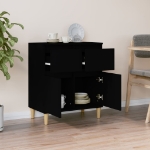 Credenza Nero 60x35x70 cm in Legno Multistrato