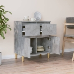 Credenza Grigio Cemento 60x35x70 cm in Legno Multistrato